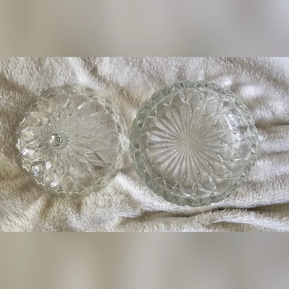Vintage Crystal Hershey's Kiss Covered Candy Dish